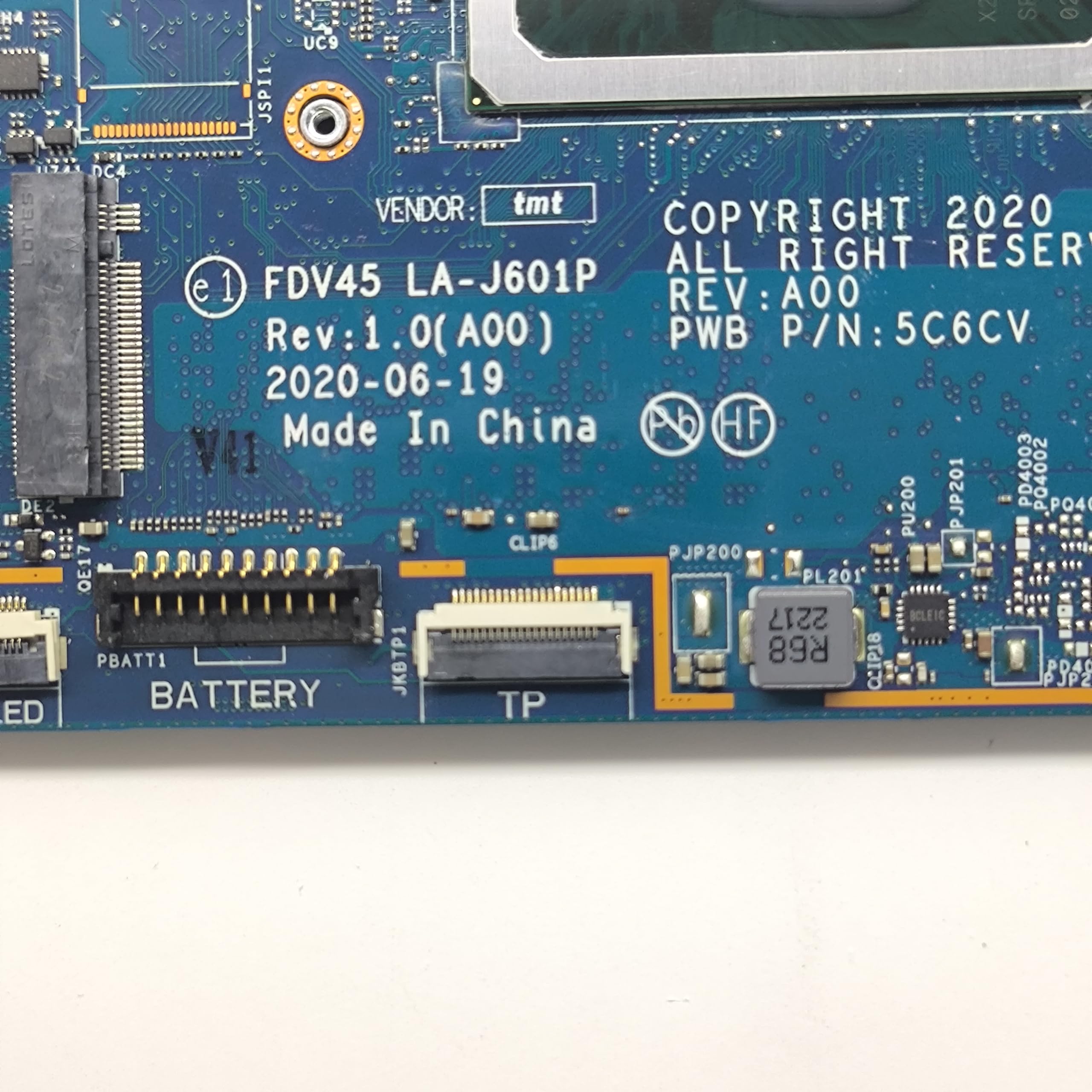 Amazon.com: Replacement Laptop Motherboard FDV45 LA-J601P for DELL